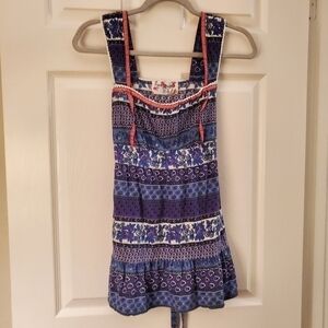 Free People Bandana Print Sleeveless Knit Top Sz S